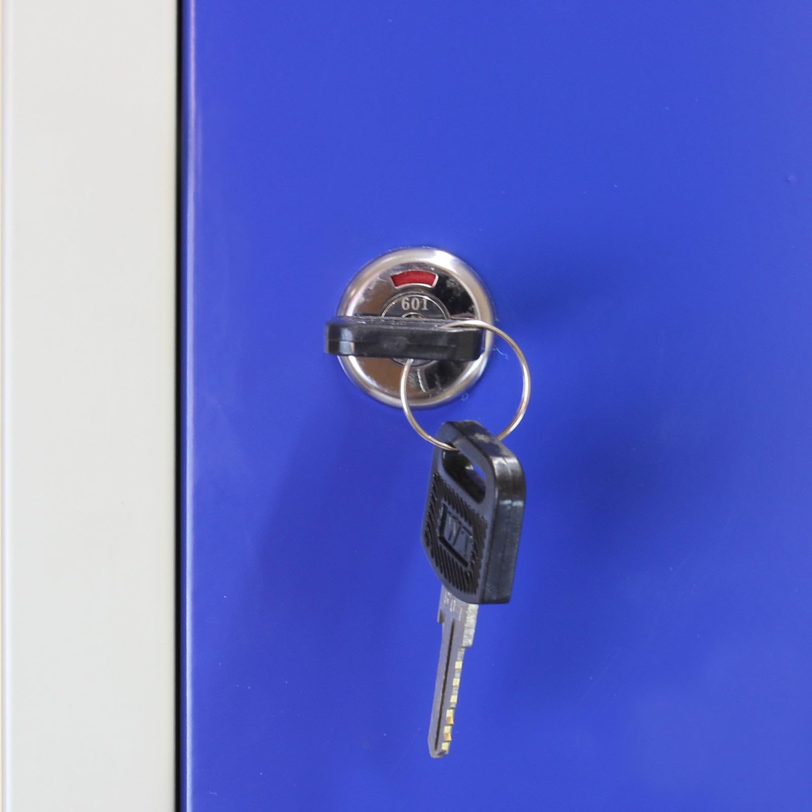 Taquilla Metálica para Ensamblar con 3 Puertas Azules 90x50x180cm Casillero Locker Organizador para Oficinas,Escuelas,Gimnasios y Vestuarios 2 llaves por Puerta,2 Imanes+Tarjetas de Nombre Incluidos