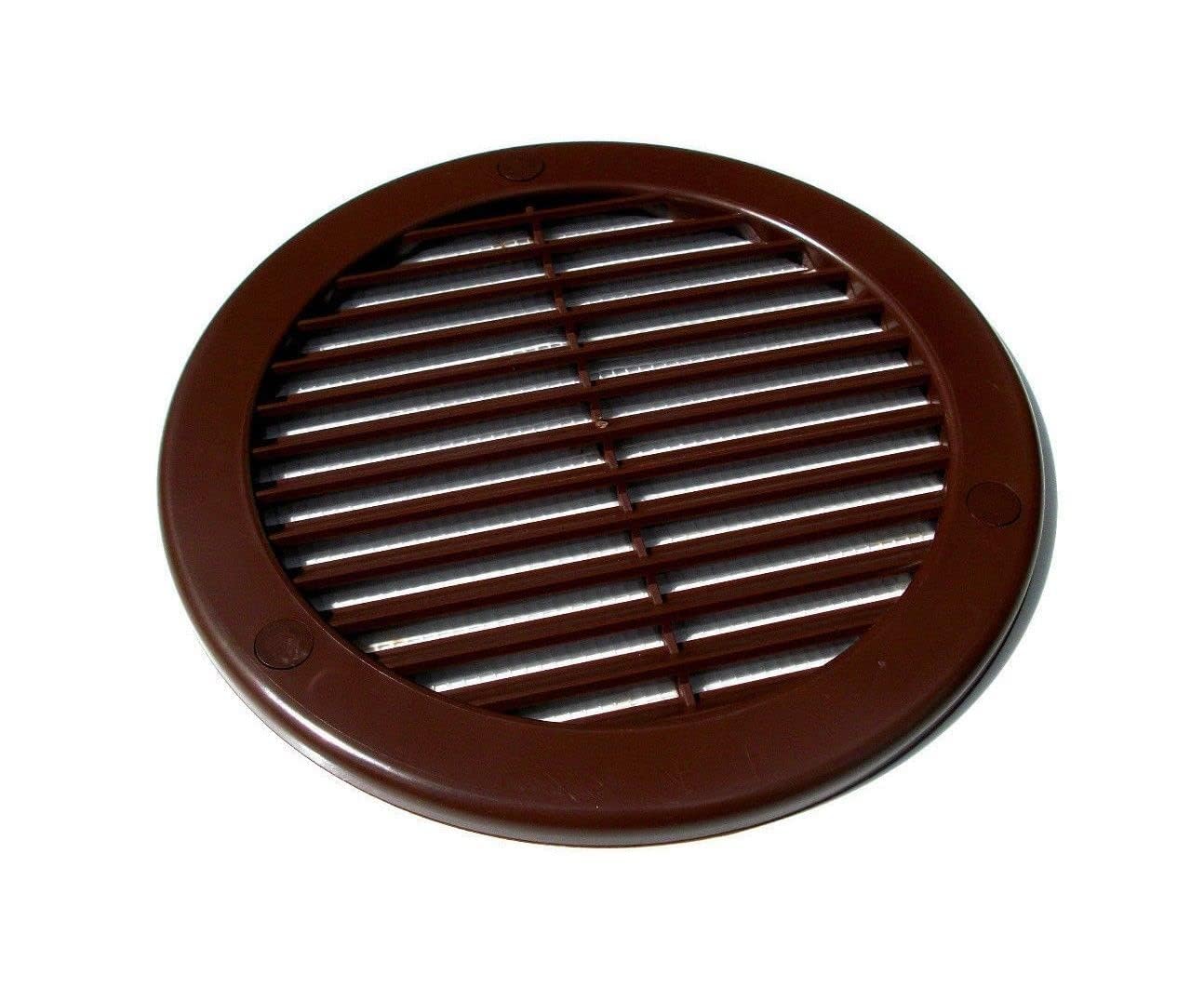 Prostko Ltd Brown Circle Air Vent Grille - 200Mm / 8" - Round Ducting Ventilation Cover.