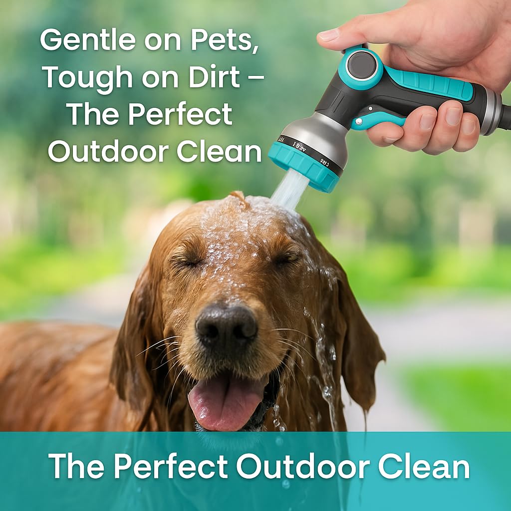Kit de douche d'extérieur pour chien (14 pièces) – Tuyau d'arrosage extensible 2 en 1 pour robinet de cuisine chaud et froid, tuyau d'arrosage et pulvérisateur extensible pour chien boueux