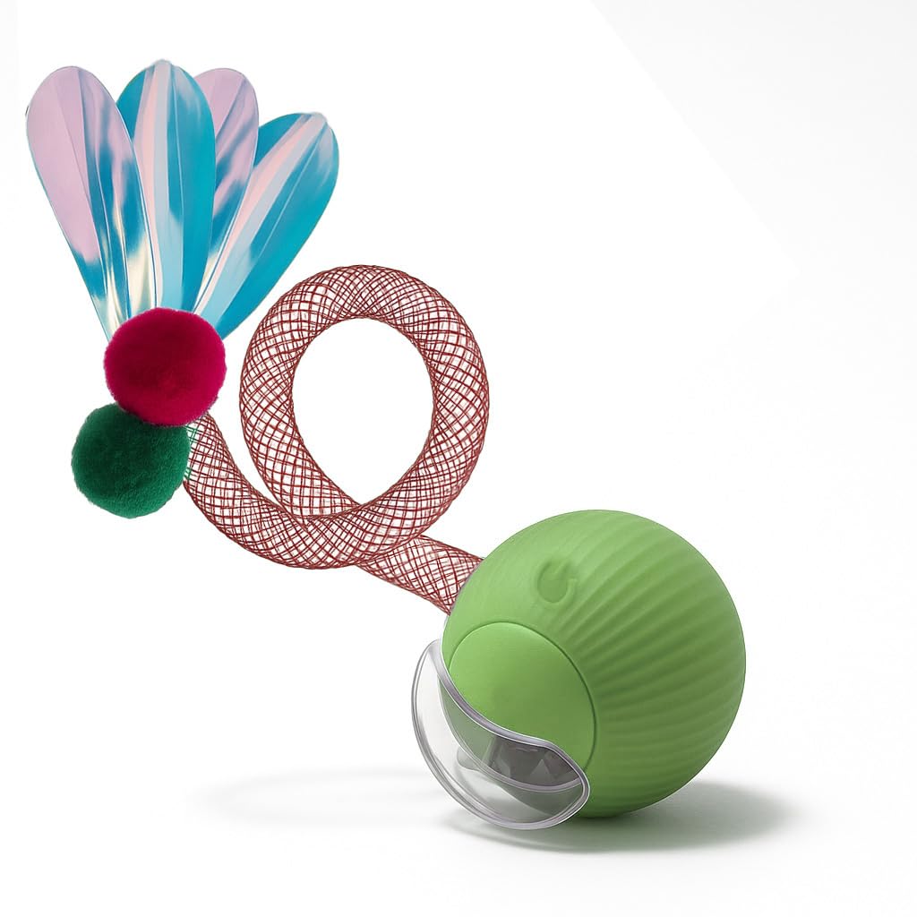uMadeUs Cat Toys Indoor Interactive - Automatic Self Play Ball Toy for Kitten, Bored Adult Cats and Dogs - Automated Chase Game - Smart Auto Rolling Balls for Active Pet Exercise