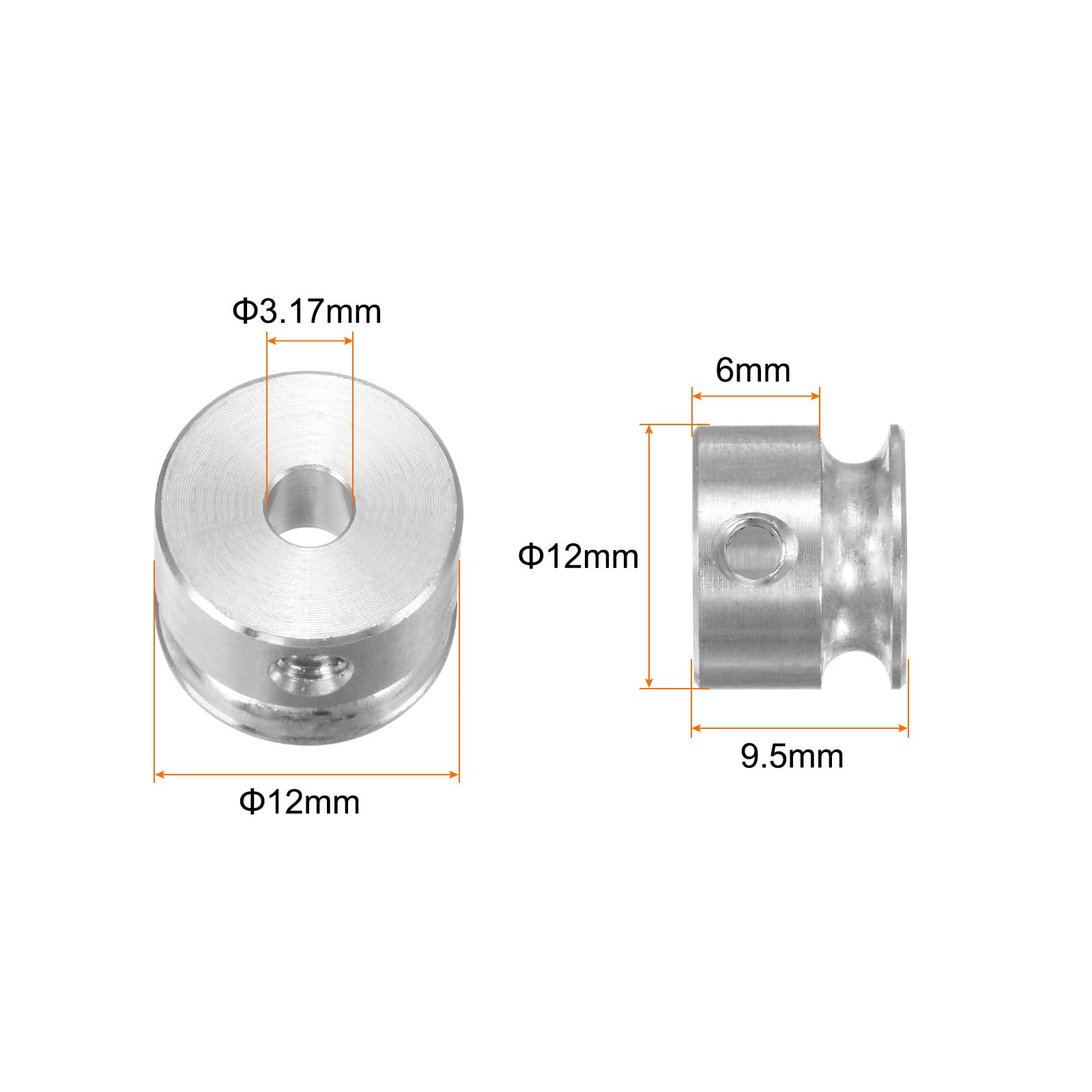 QUARKZMAN Doppelrillen-Riemenscheibe – 17 Mm Bohrung, 80 Mm Außen, 30 Mm Höhe – Aluminiumlegierung, Für PU-Rundriemen 6 Mm – Für Bohrmaschinen, Fräsen & Fitnessgeräte