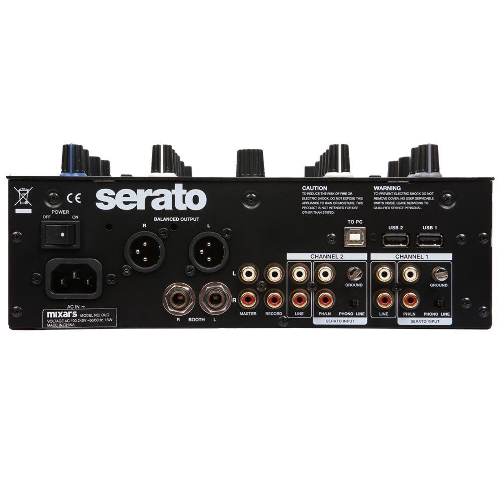 Mixars Duo 2 Channel Serato Battle Mixer - RGB Pads, USB hub