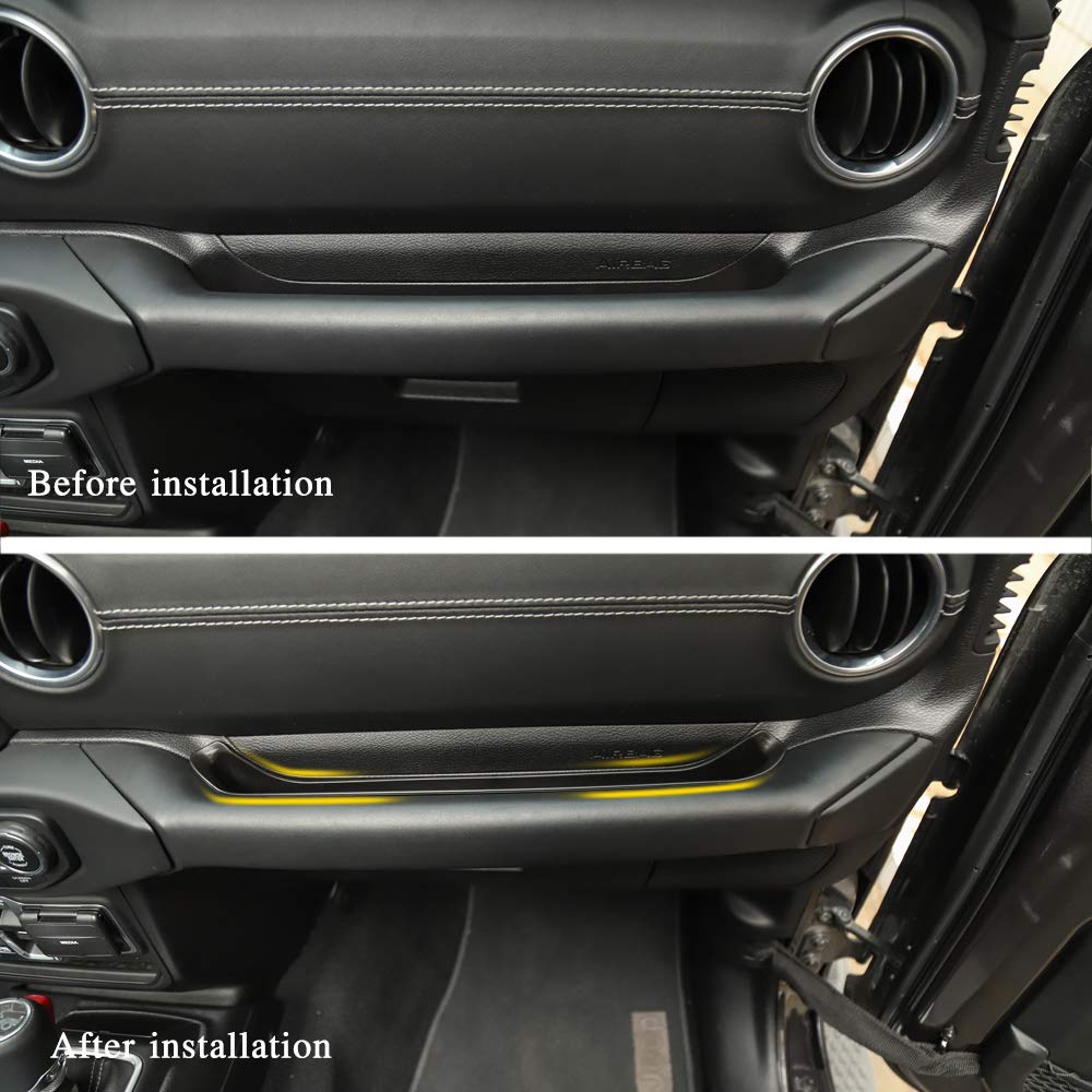 Voodonala for Jeep JL GrabTray Passenger Storage Tray Organizer Grab Handle Storage Box for 2018