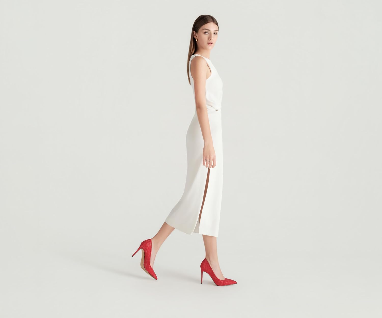 Womens Dress Shoes Stiletto Rhinestone Heels Pumps Shoes Women Wedding Party Black Dress Shoes for Women Dressy Casual - Image 4