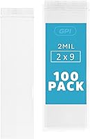 Vista 22 de GPI - 1000 unidades - Bolsas con cremallera de 2 x 9 pulgadas, 2 mil, bolsas de polietileno transparentes con cierre resellable, con cierre