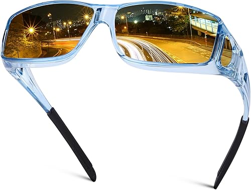 Night Driving Glasses for Men Women Fit Over Sunglasses Anti Glare Polarized HD Night Vision Glasses for Driving