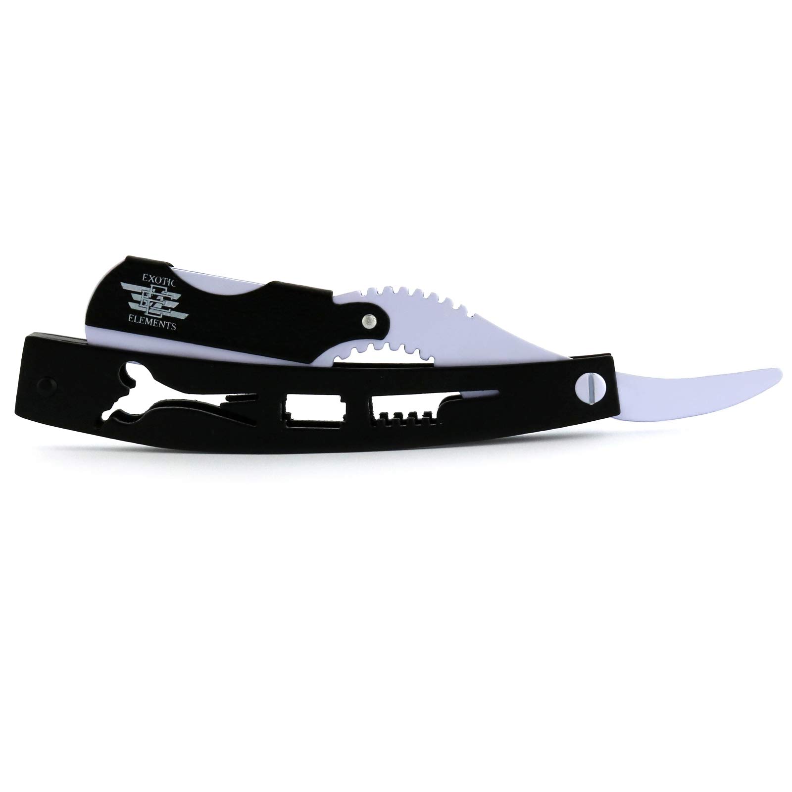 Black And White Shaving Hair Beard Straight Edge Razor CutThroat Barbershop Tool