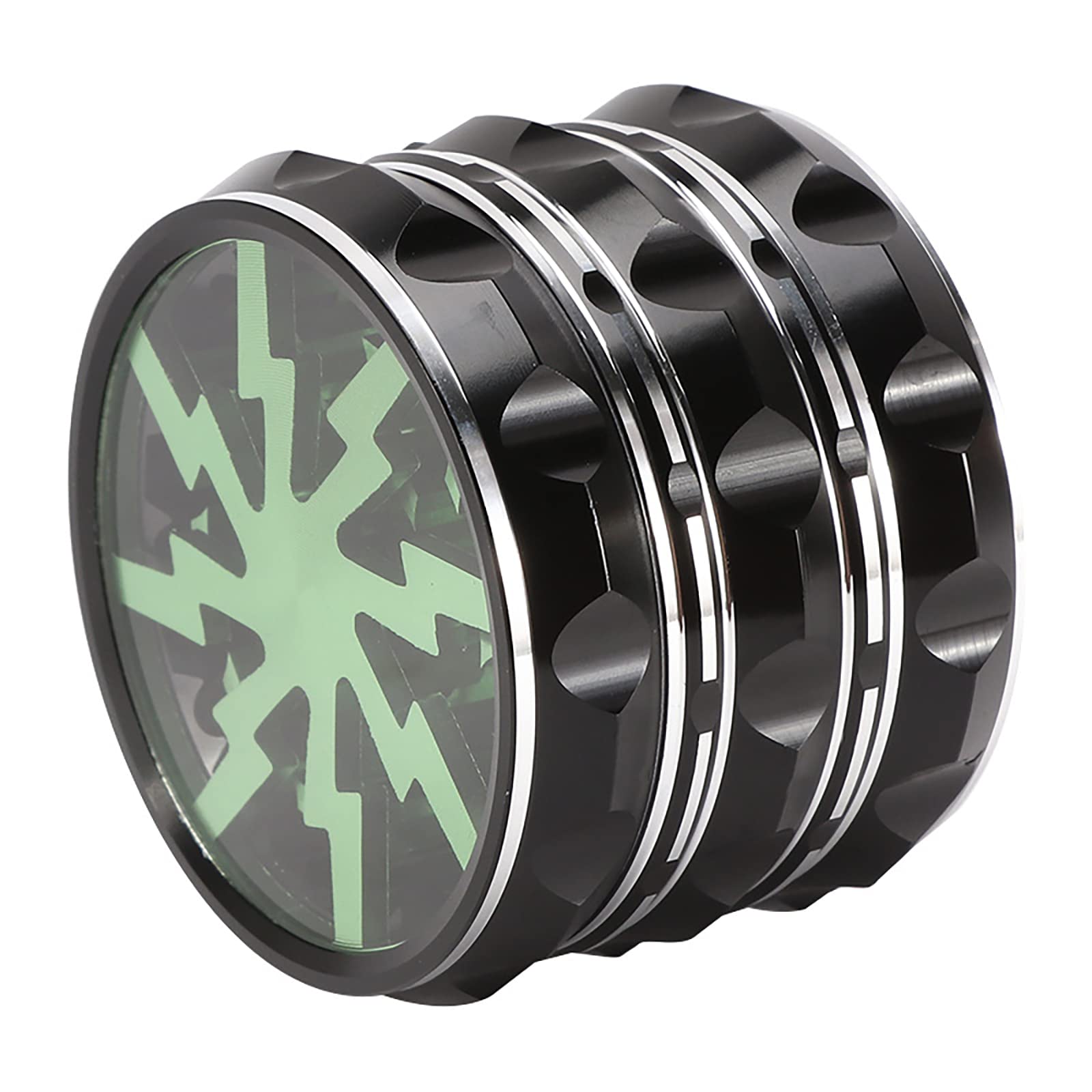 Tritatore Erbe Aromatiche Tabacco Tritaspezie Gigante In Alluminio A 4 Pezzi - Per Erbe Aromatiche, Tabacco, Include Confezione Regalo Tritatore Grande Per Spezie