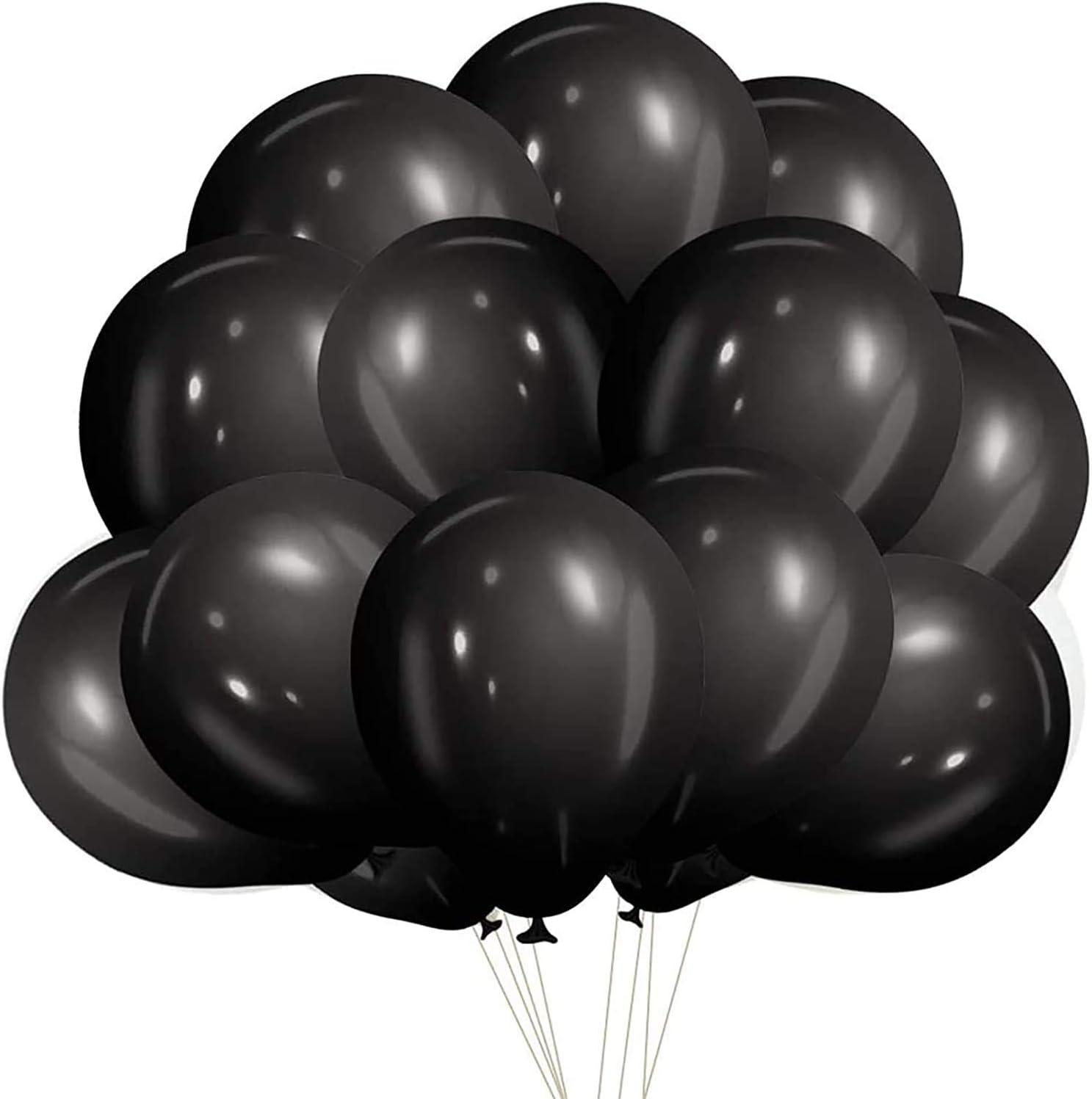 smartberry Black Balloons Latex Party Balloons, 100 pcs 12 Inches for Black Themed Wedding, Special Decoration, Birthday Party Backdrop