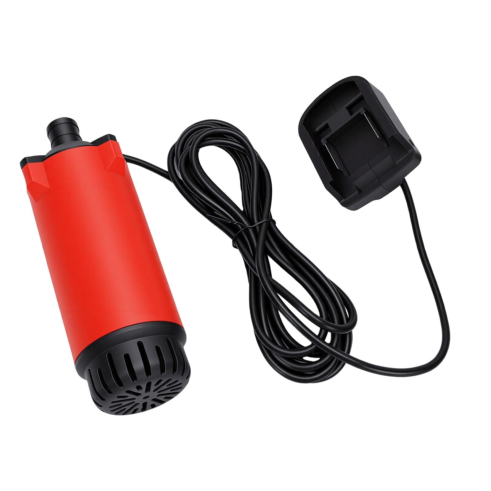 GOWENIC Tragbare Wasserpumpe 5 M Hub 120 L/h |-Tauchpumpe für die Gartenbewässerung, Rot, Batteriebetrieben (EU-Stecker)