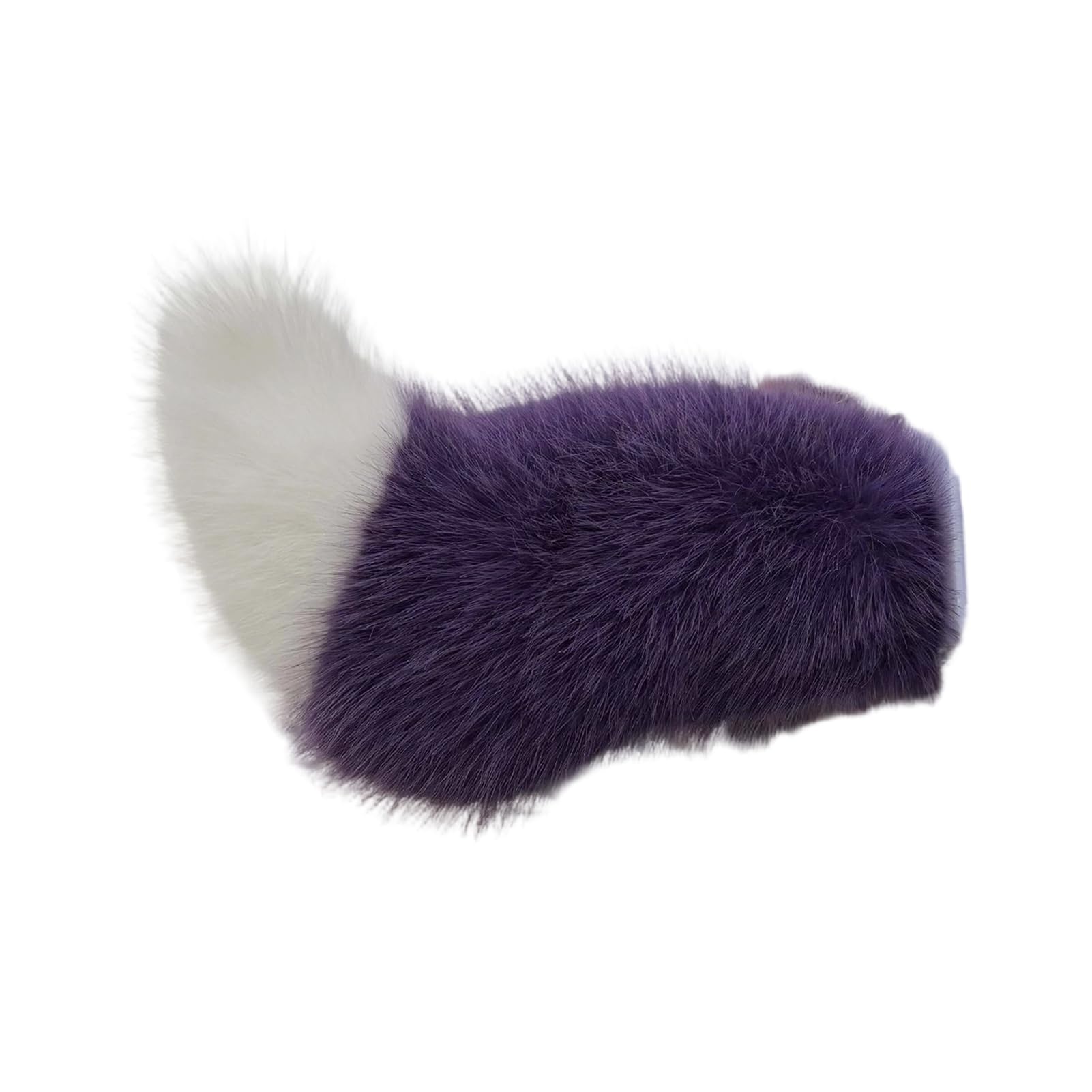 sugerou Furry Car Tail Decoration with Remote Control - Swinging Motion, Easy Install Adhesive Buckle, Removable Soft Faux Fur Car Accessory for Anime Cosplay, 30cm, Rechargeable, USB R