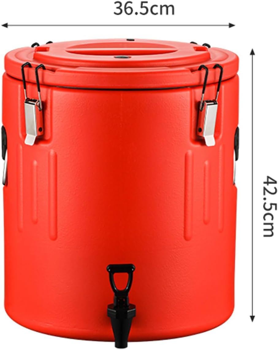 AIZYR Portable Thermal Cooler Bucket Food Warmer Hot Box, Insulated Soup Container with Spigot Cold Hot Drink Dispenser for Party Restaurant Home