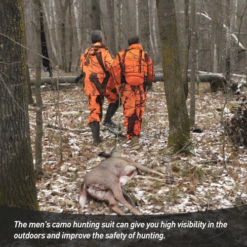 GUGULUZA Hunting Jacket with Fleece Lining, Water Resistant Hooded Coat for Men, Silent Deer Hunting Parka Upland Jackets2