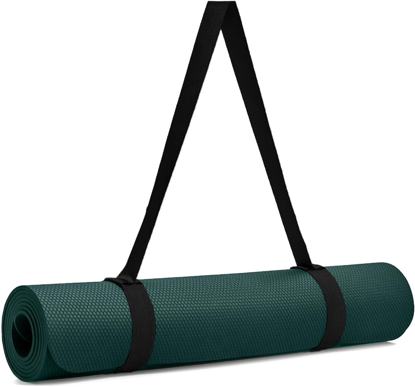 VFK by Yogarise Yoga & Exercise Mat, Anti-Slip Fitness Mat with Carry Strap for Home, Gym, Meditation, Pilates, Stretching & Floor Exercises, Lightweight Mat for Men, Women & Kids (Bottle Green, 4mm)