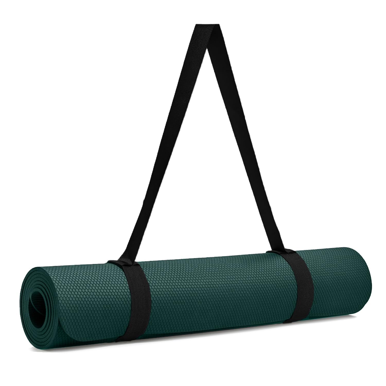 VFK by Yogarise Yoga & Exercise Mat, Anti-Slip Fitness Mat with Carry Strap for Home, Gym, Meditation, Pilates, Stretching & Floor Exercises, Lightweight Mat for Men, Women & Kids (Bottle Green, 4mm)