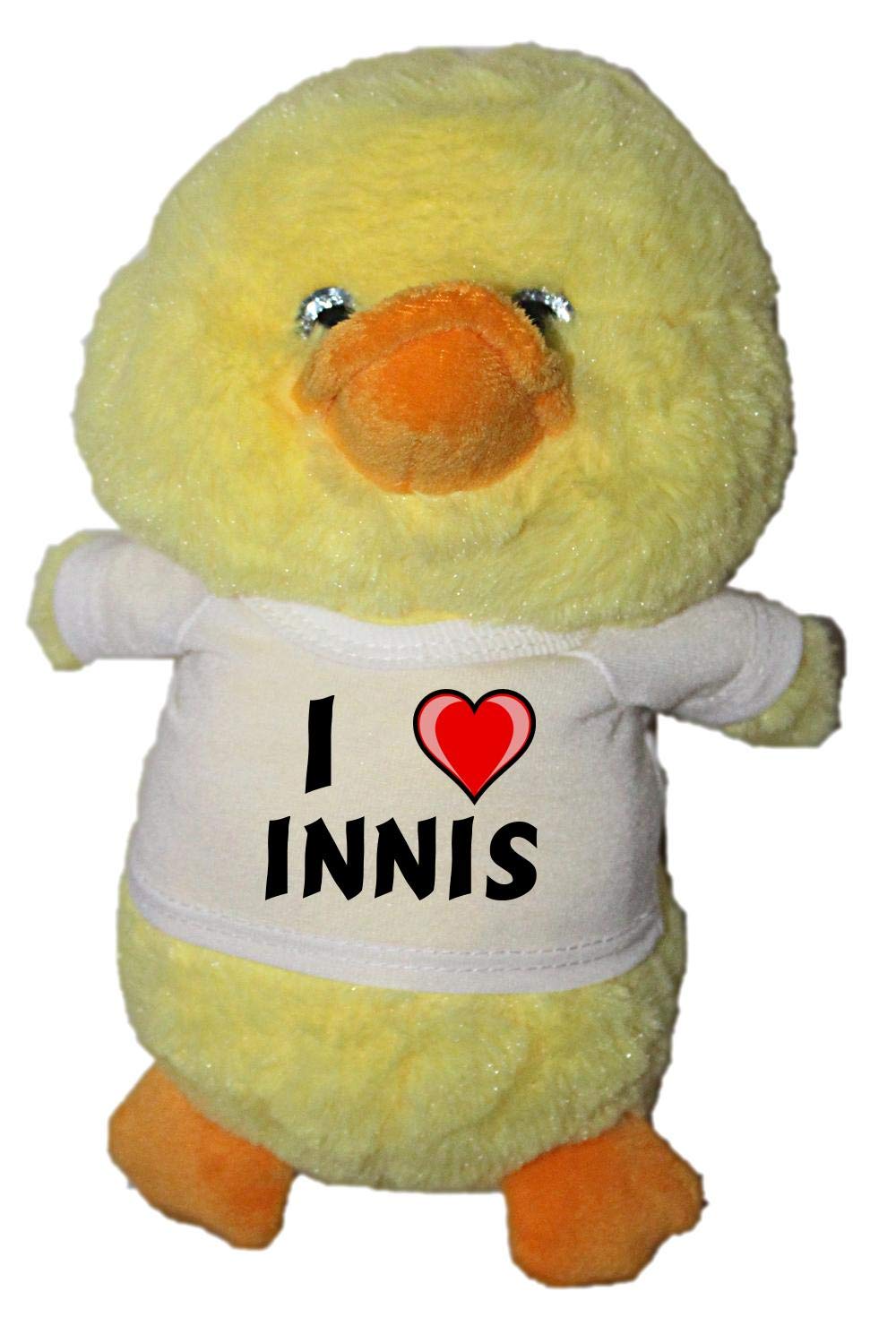 Shopzeus Plush Duck with I Love Innis T-shirt (first name/surname/nickname)