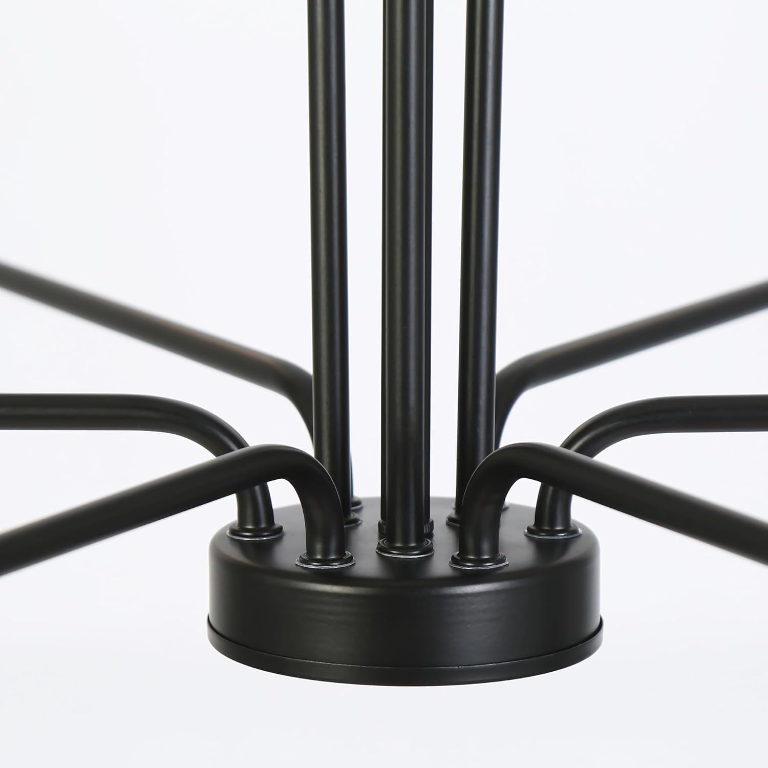 KSANA Large Black Gold Chandelier, Mid-Century Modern 9-Light Candle-Style Ceiling Light Fixture for Dining Room, Living Room, Kitchen Island, or Foyer