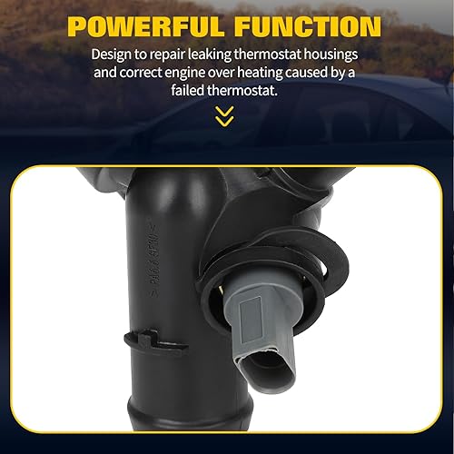 Miniatura 4 de OCPTY Carcasa de termostato para Volkswagen Jetta 2005-2014, para Volkswagen Passat 2012-2014, para Volkswagen Golf 2010-2014 Conjunto de carcasa