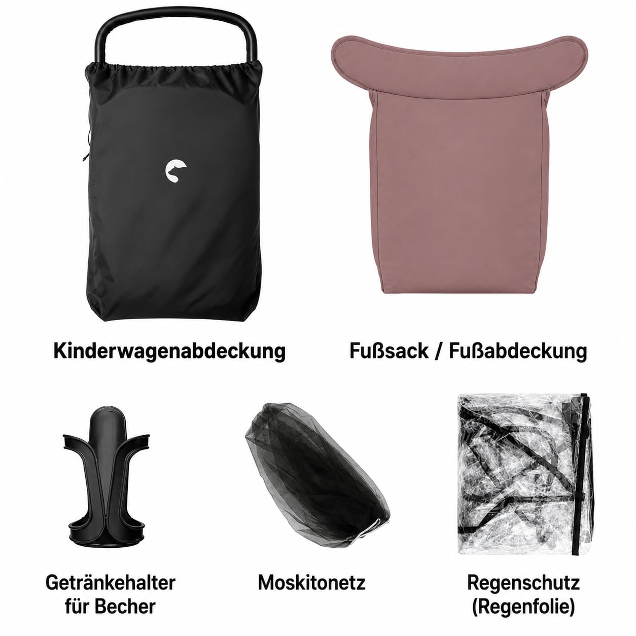 Fjällräv Cochecito de bebé plegable fácilmente desde el nacimiento hasta 22 kg con función reclinable, arnés de 5 puntos, respaldo y reposapiés ajustables, ventana de ventilación, juego de