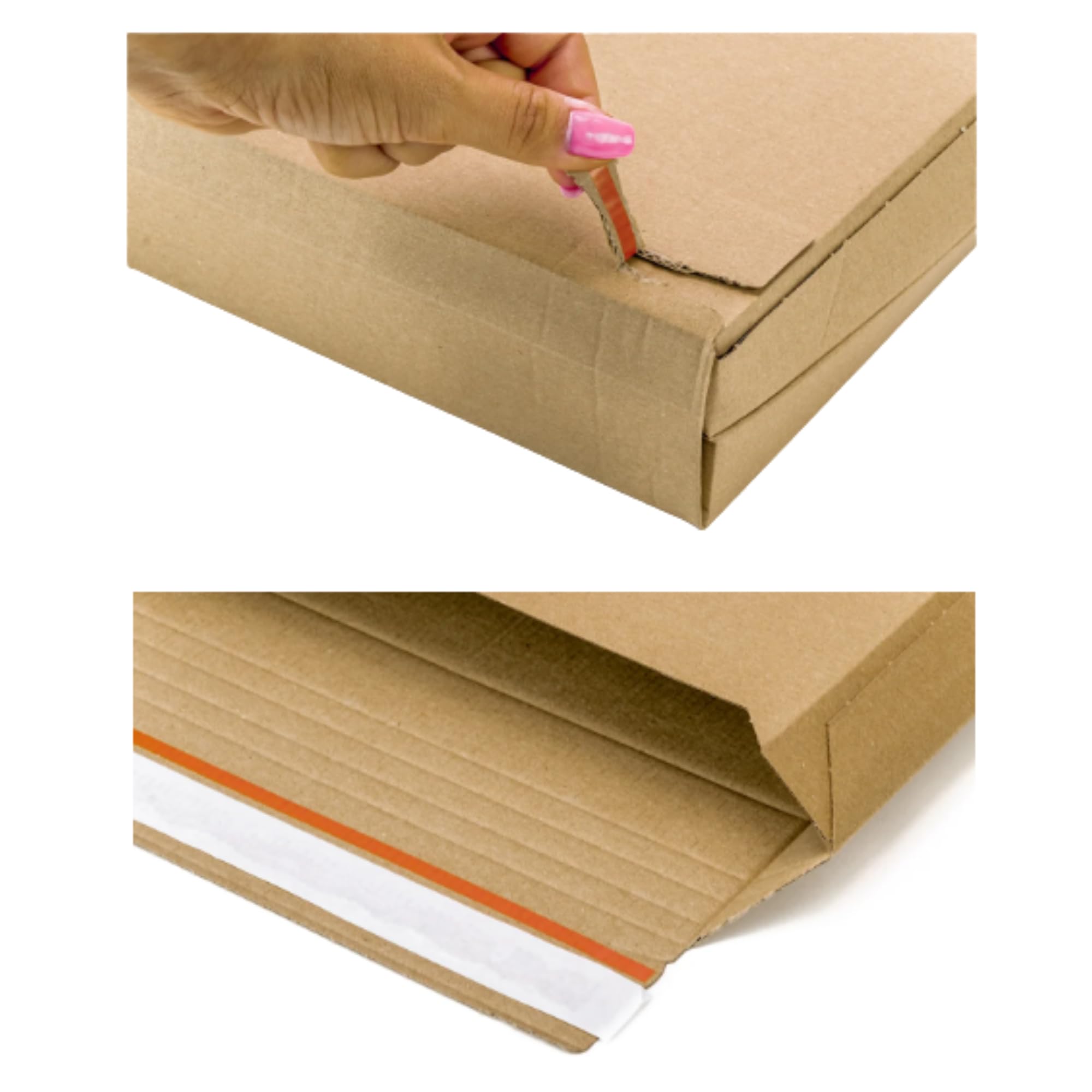 25 Sobres de Envío de Cartón Rígido A4+ 385 x 321 mm – Sobres de Cartón – Fuelle Expandible 70 mm, Cierre Autoadhesivo y Tira Abrefácil – Ideales para Libros, Catálogos y Documentos