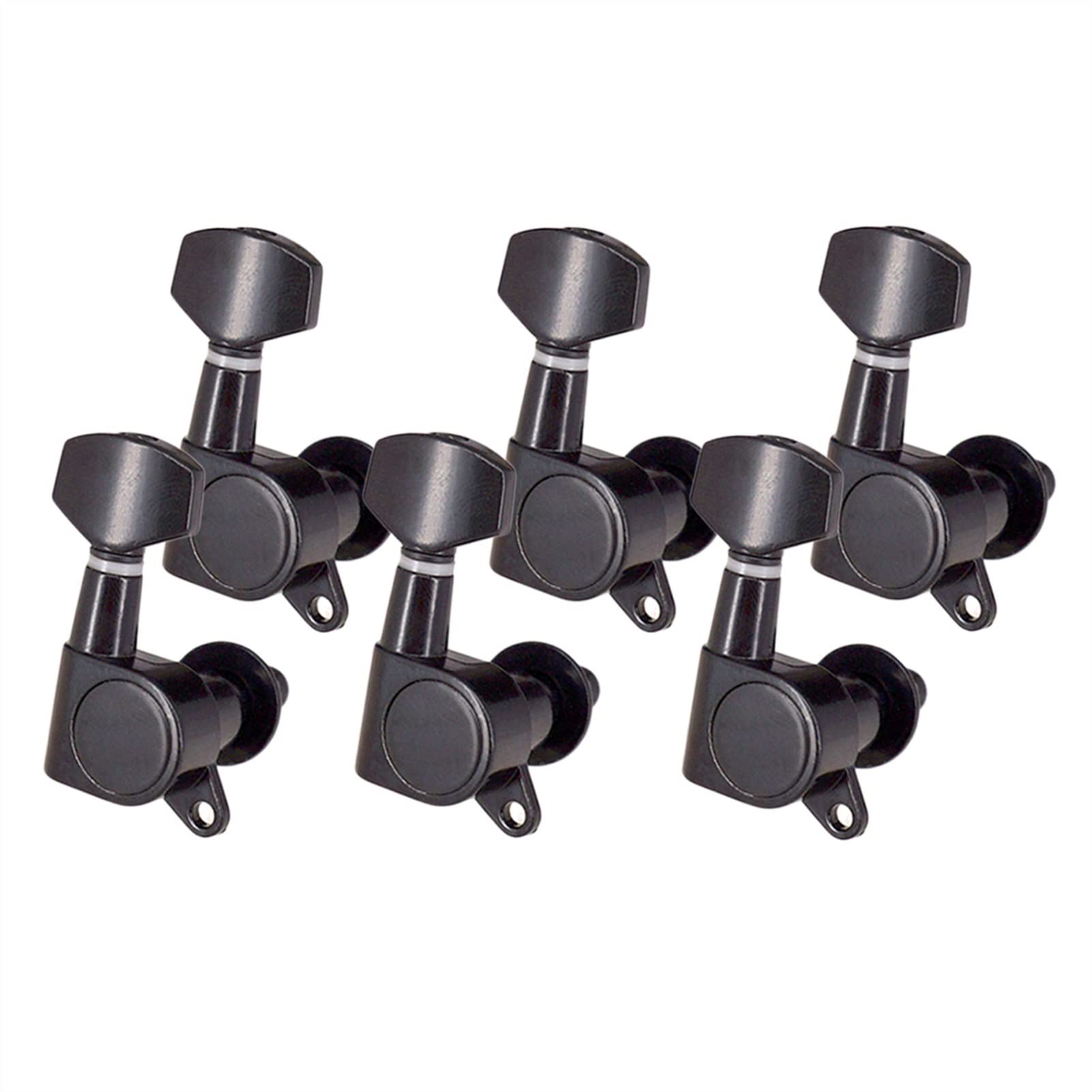 FLFL Gitarren-Mechaniken 6R 6 PCs Gitarrenstring-Tuning-PEGs-Maschinenköpfe Für Akustische Oder Elektrische Gitarre, Schwarz