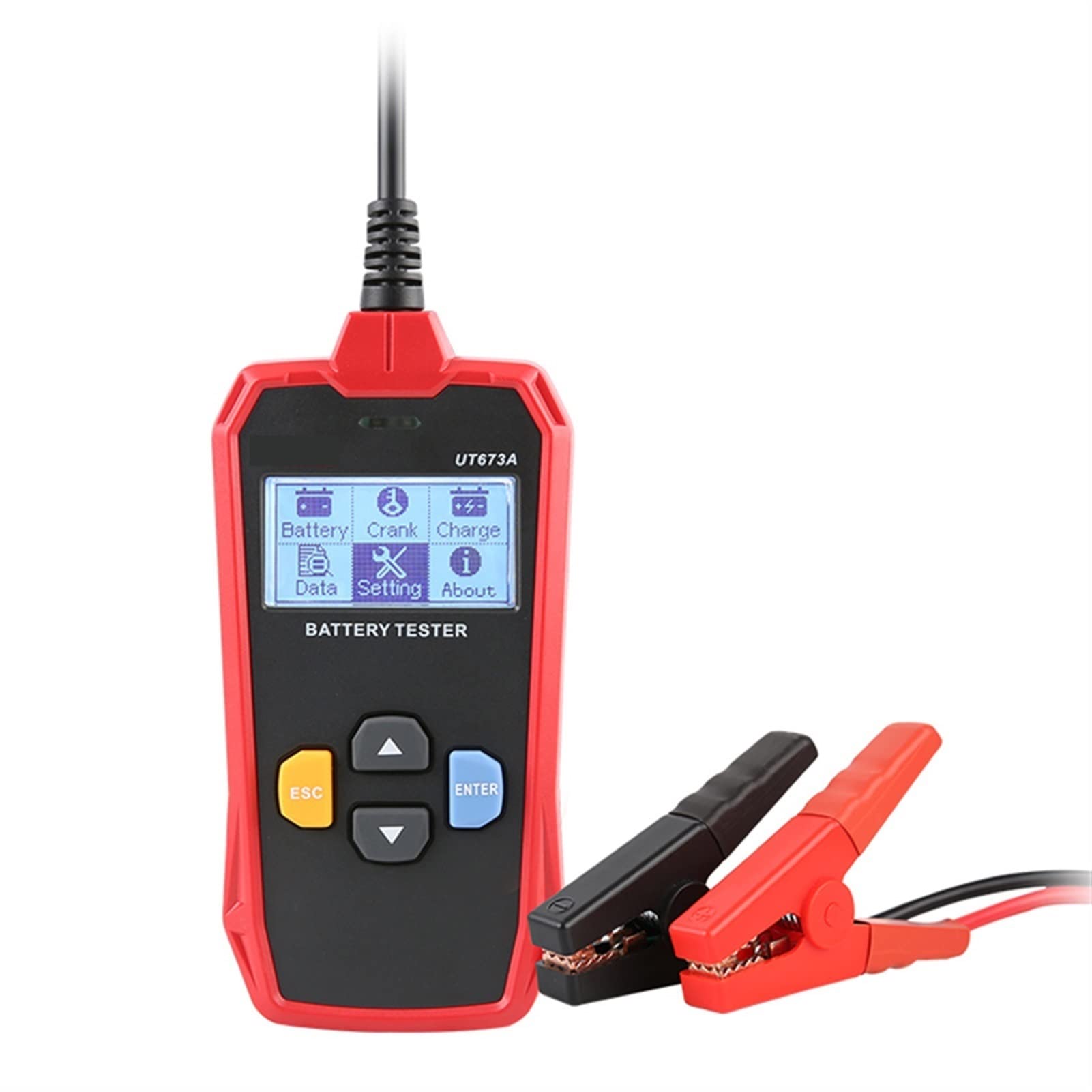 Comprobador de baterias de coche Probador de batería de coche Ut673a ut675a 12v 24v dc Prueba de arranque del circuito de carga del medidor de la batería del medidor de la capacidad del examen(UT675A)