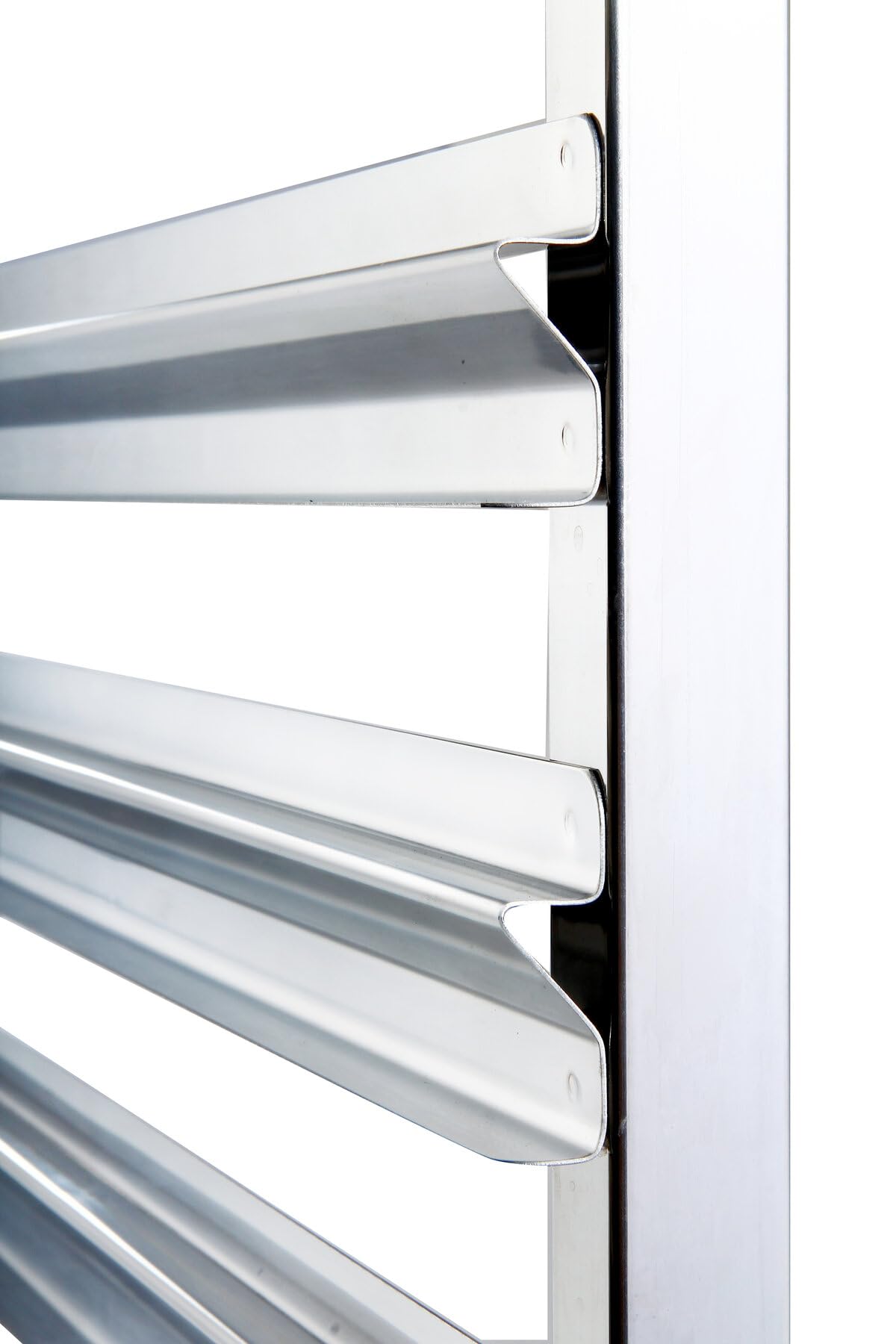 GastroHero Carrello per scaffali, carrello per vassoio, binari semplici, in acciaio inox LR-15MEN | Adatto per 15 x EN 40 x 60 cm, 15 ripiani da 30 kg ciascuno, capacità totale fino a 300 kg, 4 ruote, di cui 2 con freni