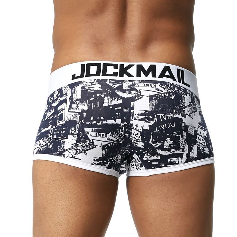 JOCKMAIL Men's Cotton Briefs Boxer Short Underwear Sexy Hot Leaf Printed Low Rise Men's Panties Sport Trunk2