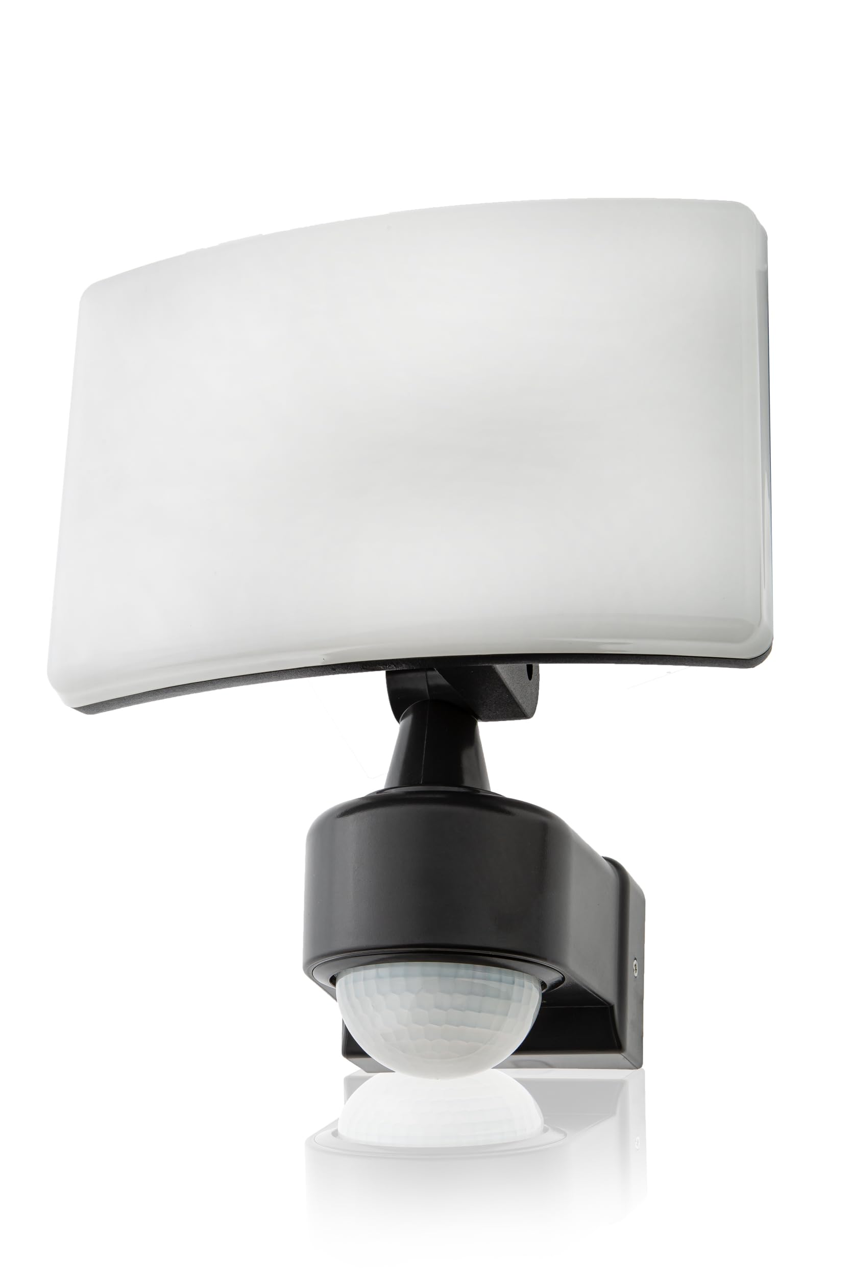HUBER Faretto a LED con sensore di movimento 360° 20W, 1800lm I IP65 I faretto a LED per esterni, montaggio a parete/angolo, con protezione anti-flusso e limitazione della portata, antracite