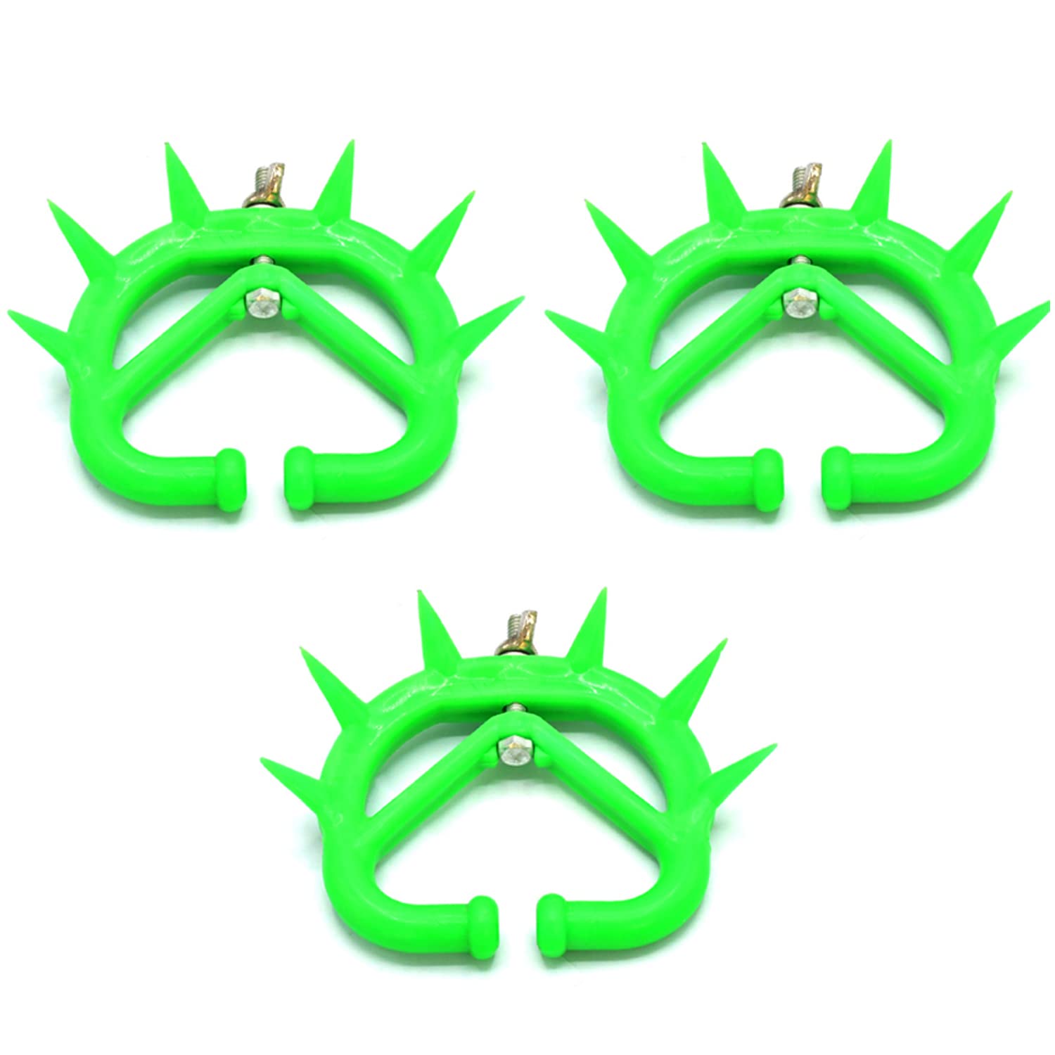 AAProTools 3 PCS Cow Nose Thorn Thick Plastic Cattle Nose Rings Milk Sucking Preventer Calf Weaner (Green)