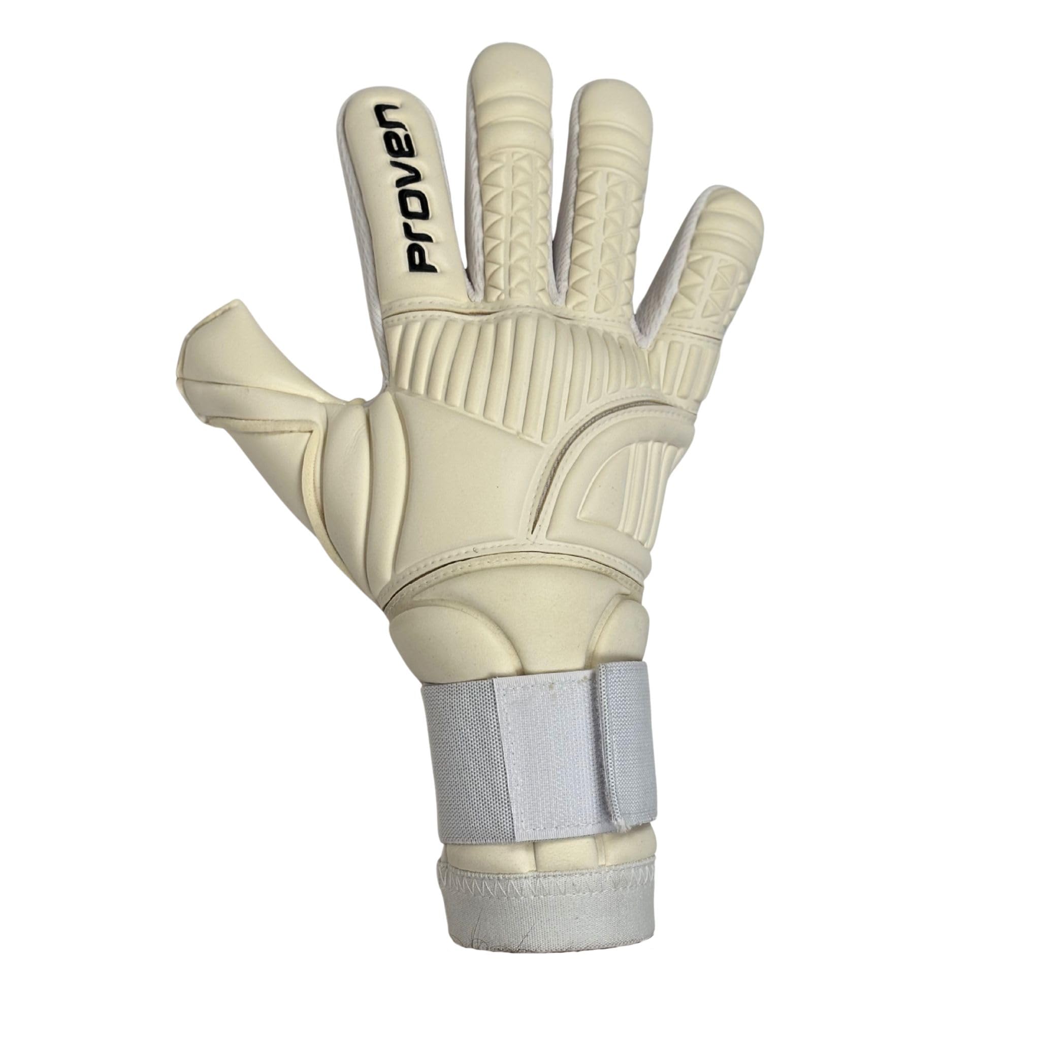 ProvenGK Durashield 2.0 Goalkeeper Gloves – 4mm Contact Latex, Negative Cut, Match & Training Soccer Goalie Gloves for Men Women Youth, White & Black (White, 10)