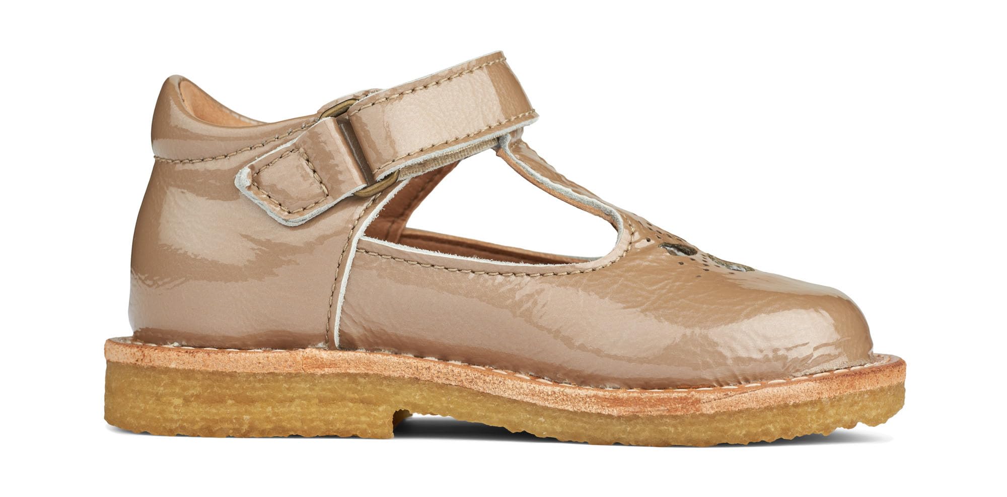 Wheat Scarpe Primi Passi Asta Mary Jane, 100% Pelle Brevettata, Traspiranti, Inizia a Camminare Unisex-Bambini e Ragazzi