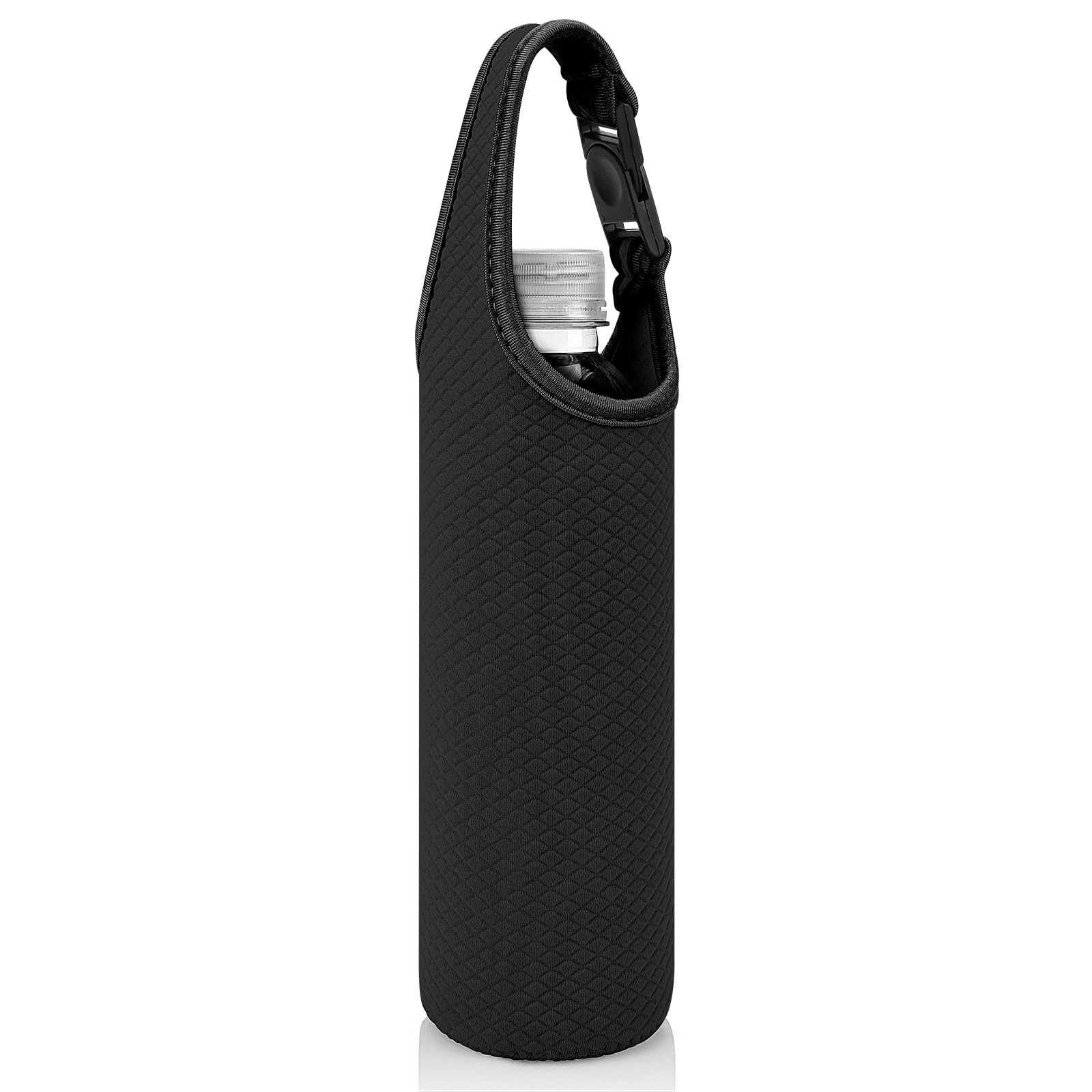 Linkidea Plastic Bottled Water Sleeve with Carry Strap Compatible with 16.9/20 Fl Oz Lifewtr, Smartwater, Portable Disposable Water Bottle Cover