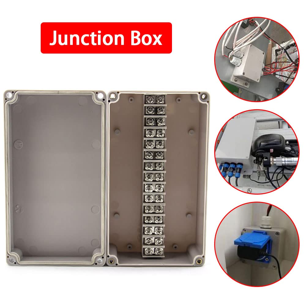 Scatola di giunzione impermeabile Ip66, scatola di giunzione esterna 25a 600v, scatola di giunzione impermeabile in plastica, scatola di giunzione esterna per cavo di alimentazione, scatola di