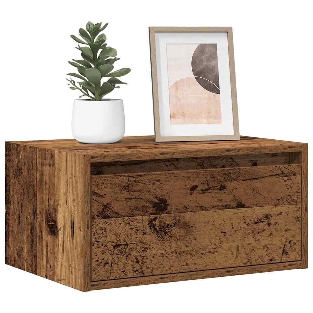 Madera de ingeniería resistente con luces LED para dormitorio Marrón 51 x