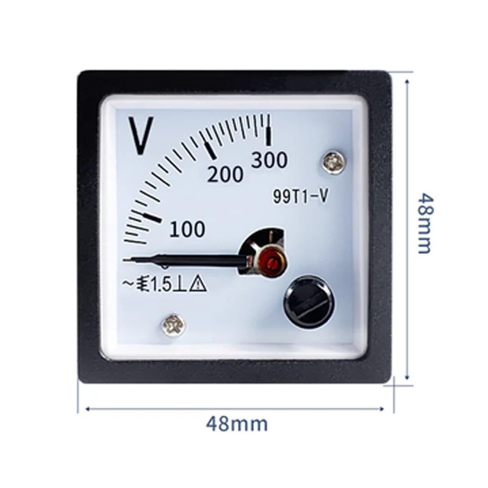 Comprobador de Voltaje Panel analógico de voltímetro, 1 Pieza 99T1-V CA, 48 x 48 mm, múltiples voltajes(100V)