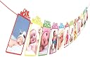 Hardatar 1st Birthday Bunting Garland Baby Photo Banner 1-12 Month Photo Prop Party Bunting Decor Thickened Kraft Card Paper/12th Month Photo Frame for Baby- Multi Colour gallery image