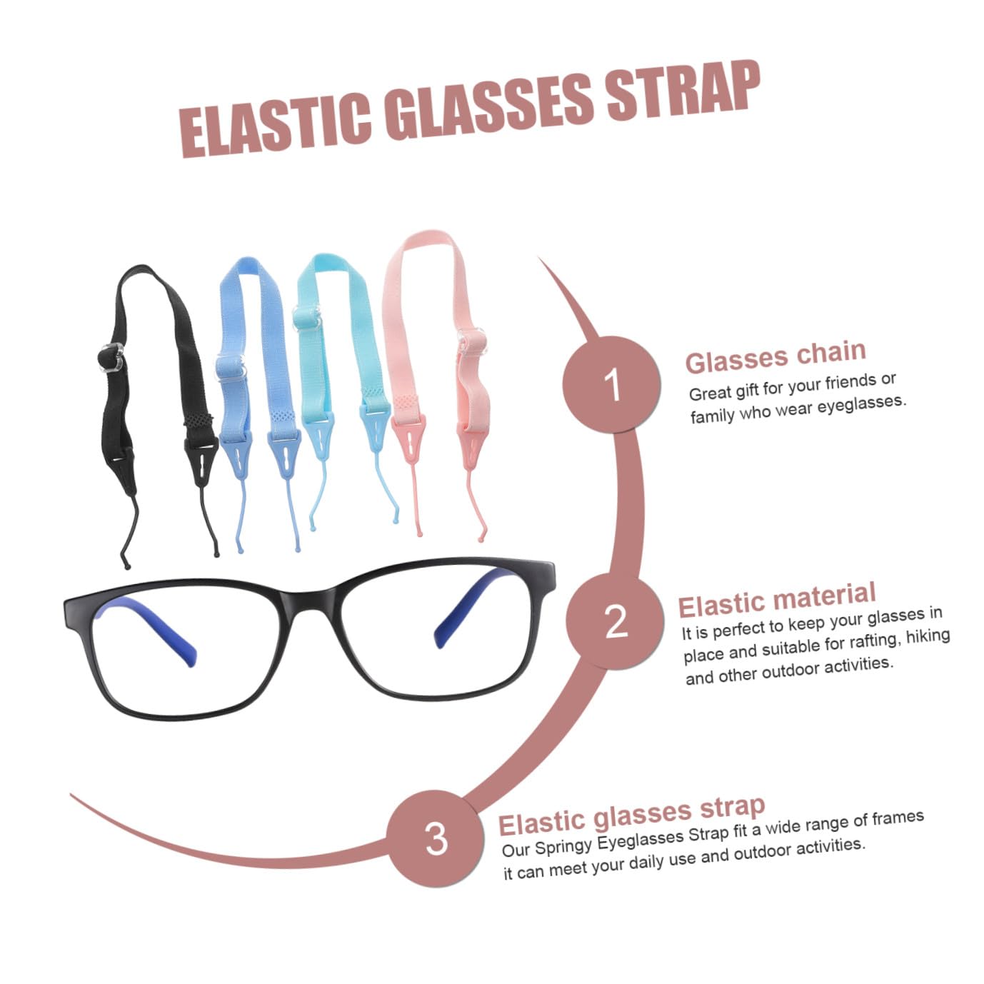 jojofuny 20pièces Sangles Réglables Pour Lunettes Et Lunettes De Soleil Anti-dérapant Accessoire Pratique Pour Activités Extérieures Et Sports Aquatiques