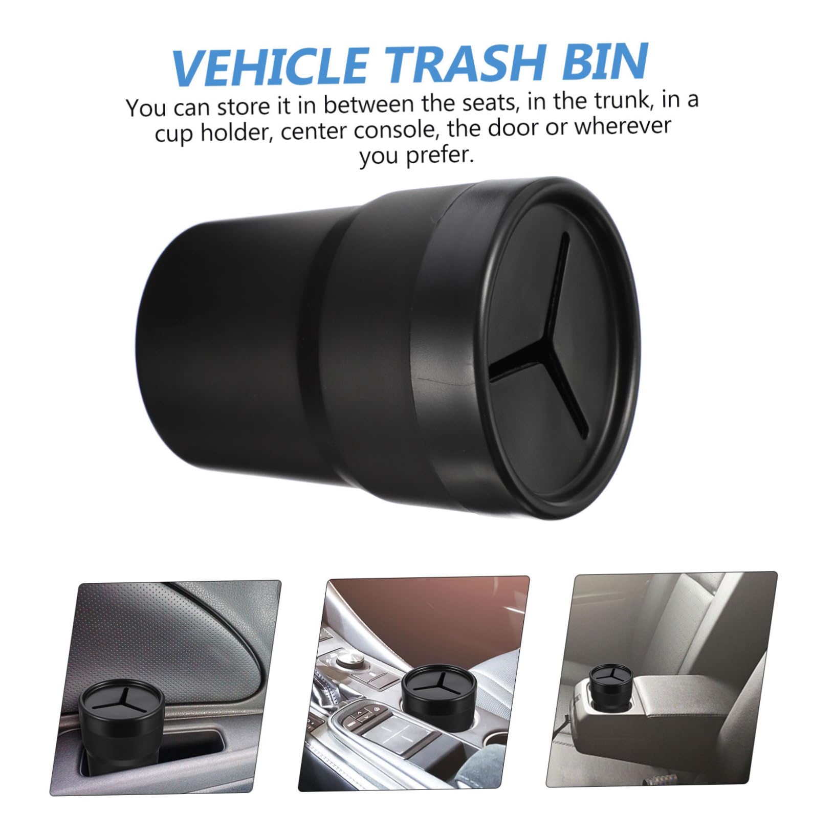 Amosfun 2 Ensembles Poubelle De Voiture Compacte Avec Couvercle Conteneur À Déchets Forme De Tasse Pour Voiture Et Maison Pour Intérieur Propre Et Ordonné 2 Pièces * 2