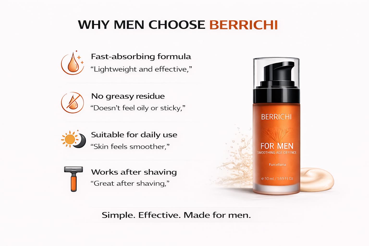 Crema facial natural antienvejecimiento para hombres - crema antiarrugas de rápida absorción para pieles mixtas secas y sensibles con astaxantina, aloe vera y aceite de jojoba I Cuidado facial vegano