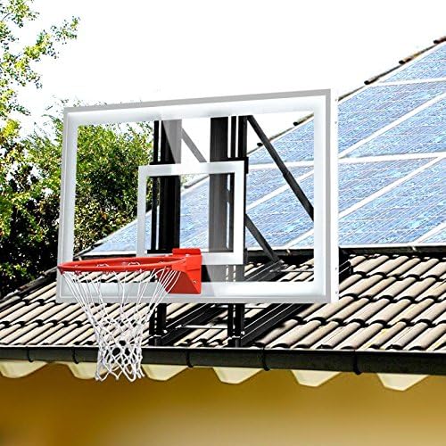katop Garage Roof-Mount Outdoor Basketball Hoop System with 48 or 60 inch Backboard,Durable Steel Universal Bracket and Break-Away Rim Combo