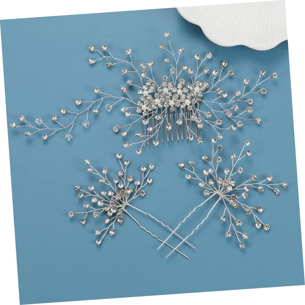 Housoutil 4sätze Eleganter Braut Haarschmuck Kamm Mit Strasssteinen Für Hochzeiten Chic Haarpin Für Bräute Und Brautjungfern Einfach Zu Tragen Und