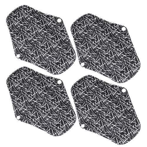 EXCEART 5 Pcs Almofadas SanitÃ¡rias de CarvÃ£o de Bambu Pano SanitÃ¡rio ReutilizÃ¡vel LavÃ¡vel Forro