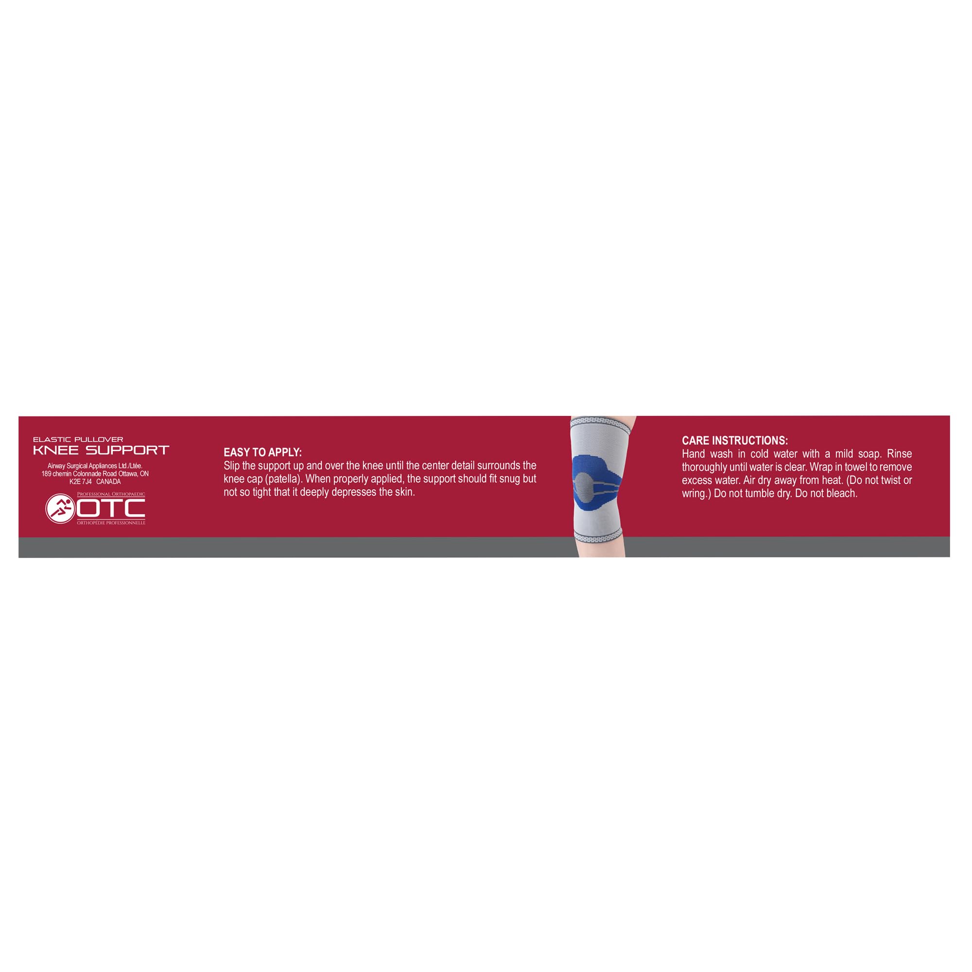OTC Knee Support, Pullover Style, Lightweight Elastic