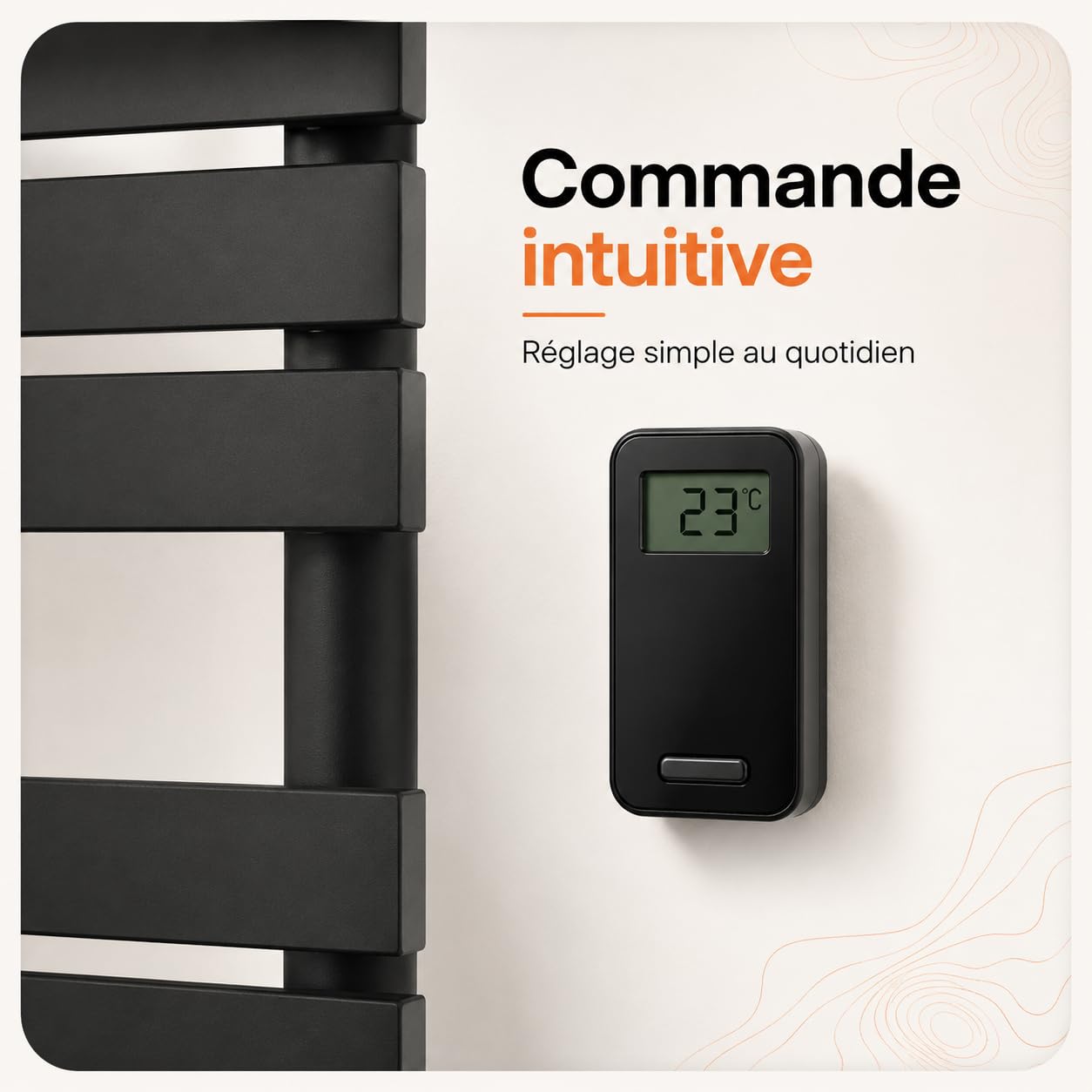 BESTHERM - Sèche-serviette électrique sans fluide 750W ANIS noir