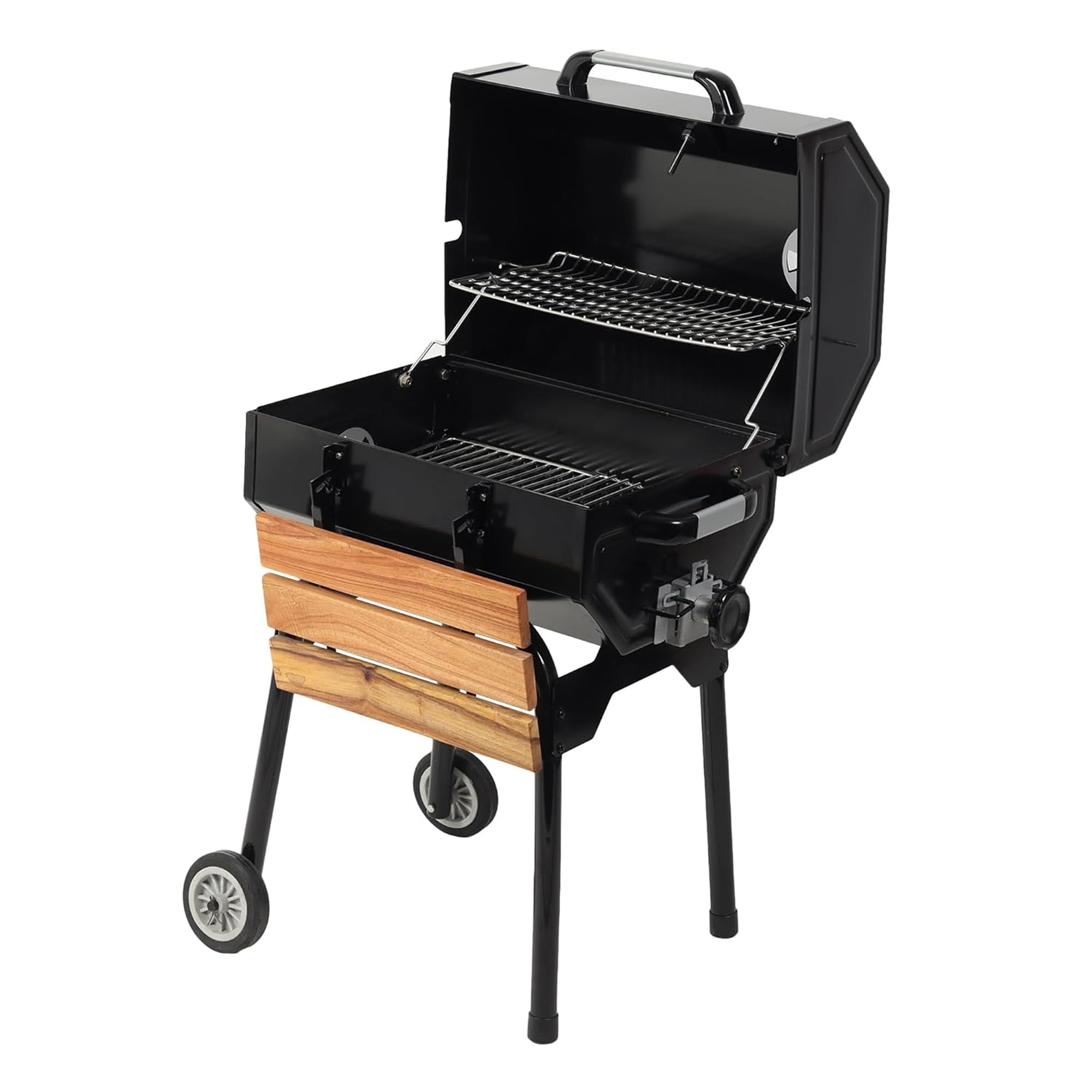 Peng Essentials Flame Master Pro Premium BBQ Grill for Indoor & Outdoor Cooking| Traveler Compact Foldable Tandoor Charcoal Barbeque Grill Set| Free Stand, Portable, Easy Assembly- (Black)