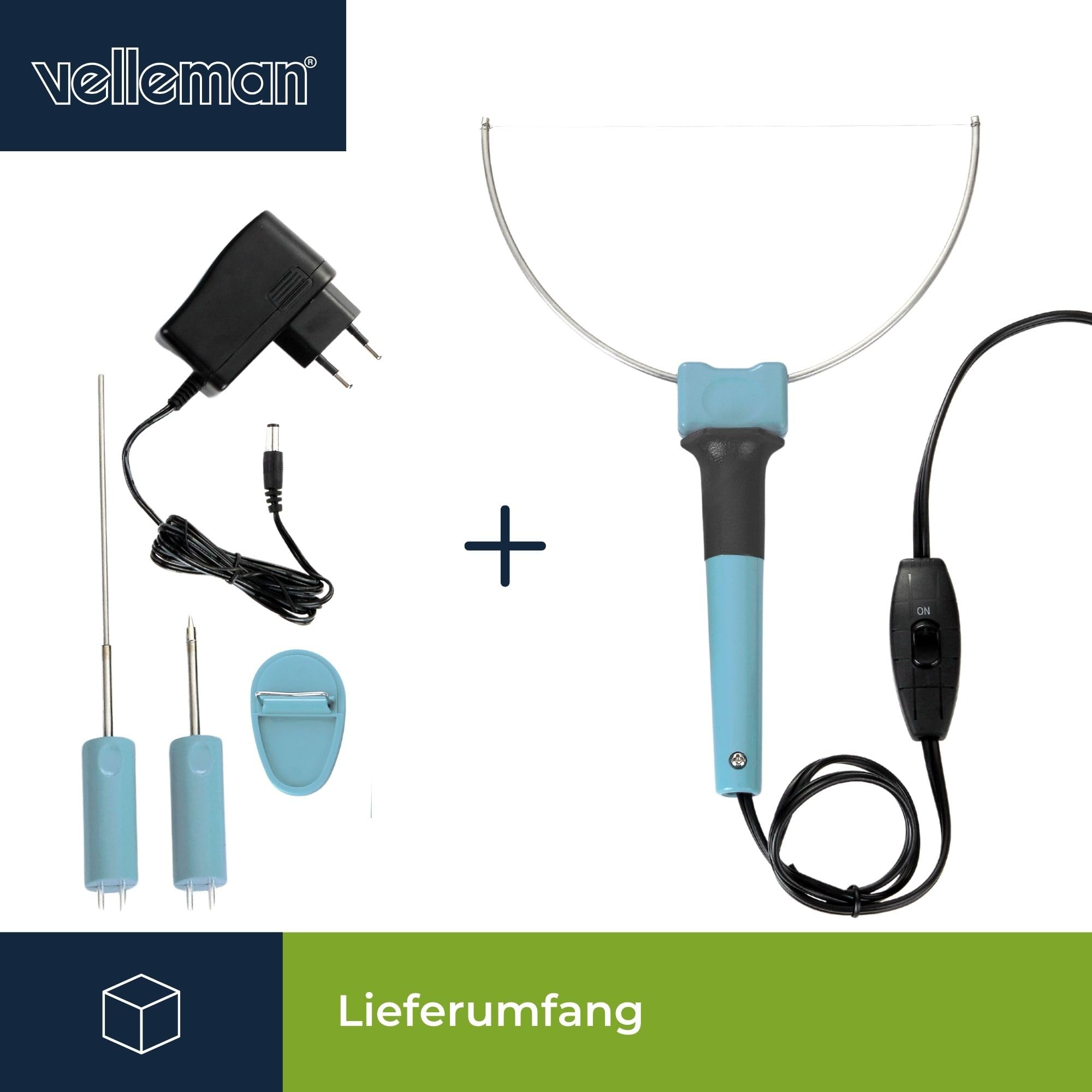 Velleman 3-in-1 Styroporschneider mit Heißdraht Heißmesser und Gravierstift inklusive 5V Adapter und Halterung 8W schnelle Aufheizung 10s ideal für Modellbau Basteln und Dekoration