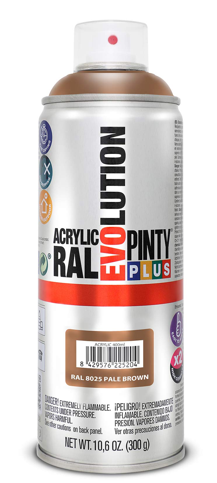 Pinty Plus - Evolution - Gloss - 400ml - 550 - Pale Brown - RAL 8025