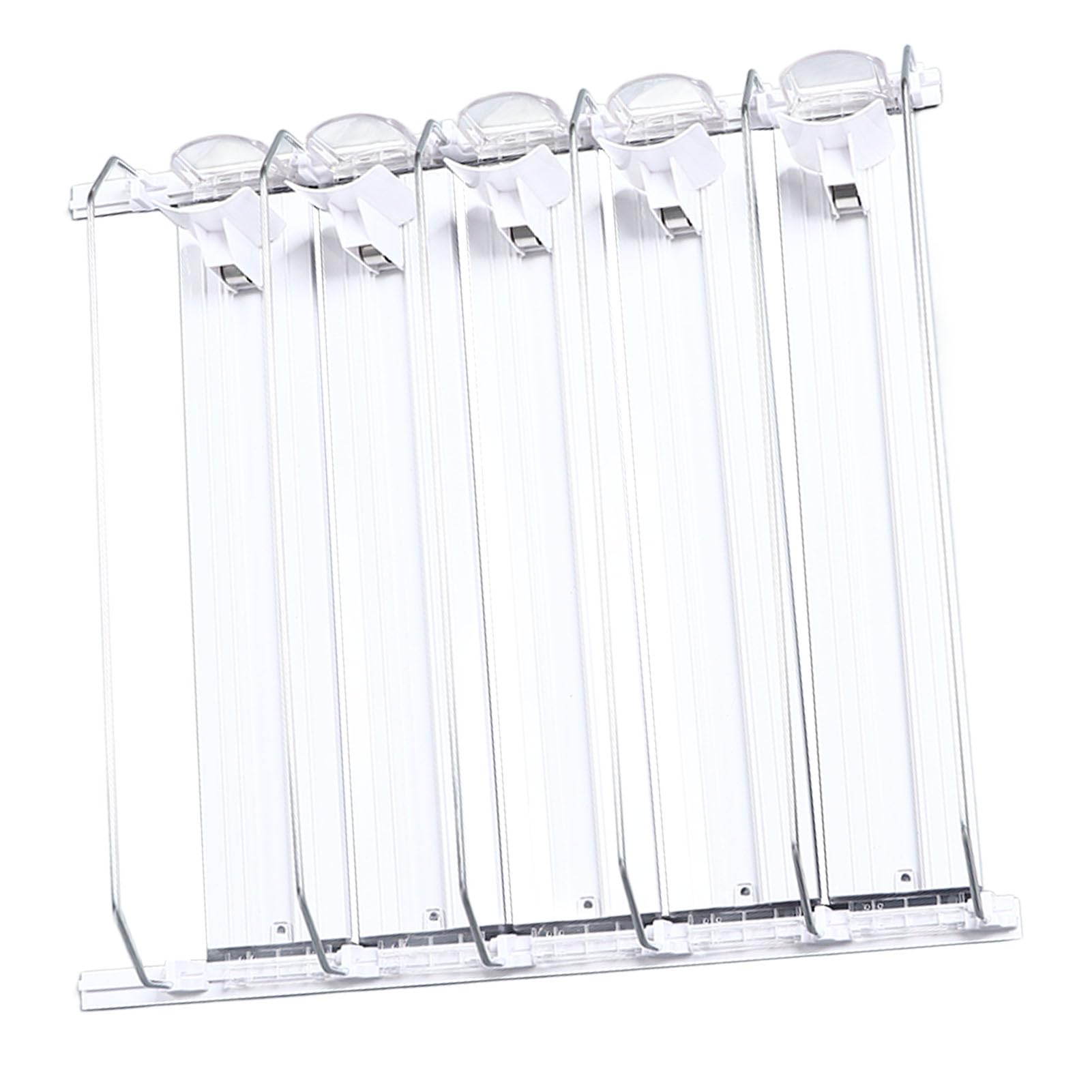 AMONIDA Organizer na Napoje Regulowany i Trwały Dozownik Napojów do Lodówki i Spiżarni 38 Cm (WHITE)