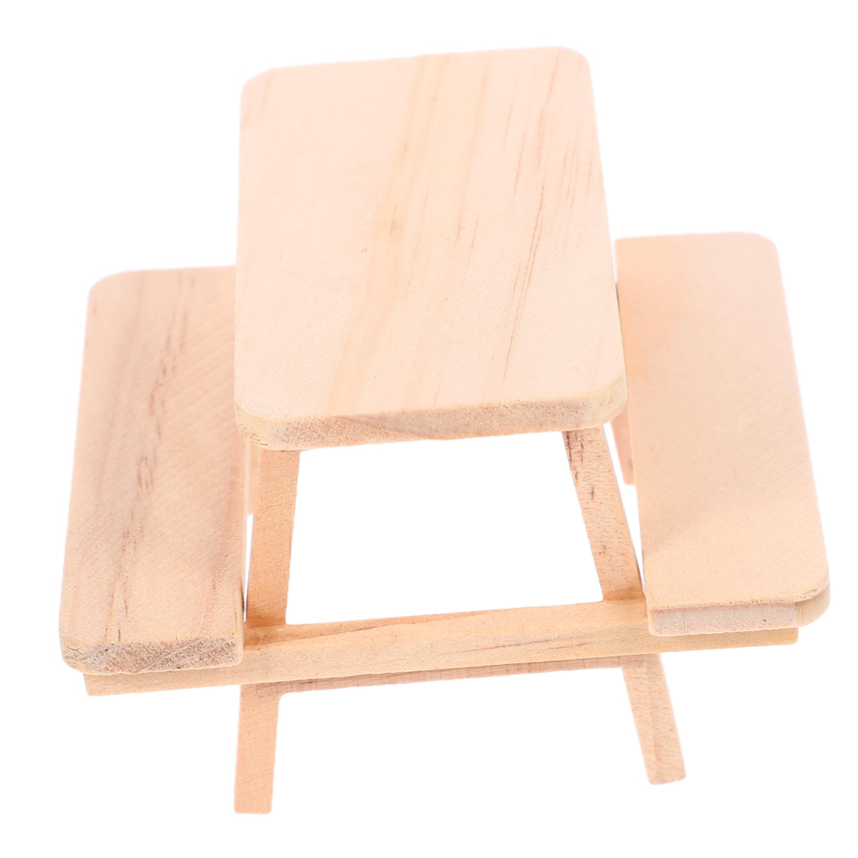 SUPVOX Miniature Wooden Picnic Table Model 3.15In Doll House Furniture Accessory Compact Outdoor Table Prop for Dollhouse Decoration